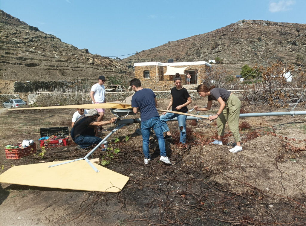 The wind turbine manufactured by NTUA students has been maintained in Kythnos